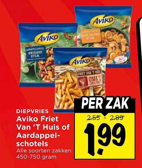 Diepvries Aviko Friet Van 't Huis of Aardappelschotels