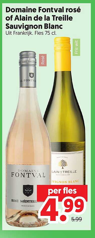 Domaine Fontval rosé of Alain de la Treille Sauvignon Blanc