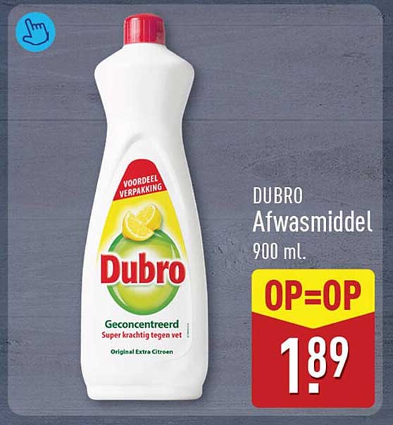 DUBRO Afwasmiddel 900 ml. OP=OP
