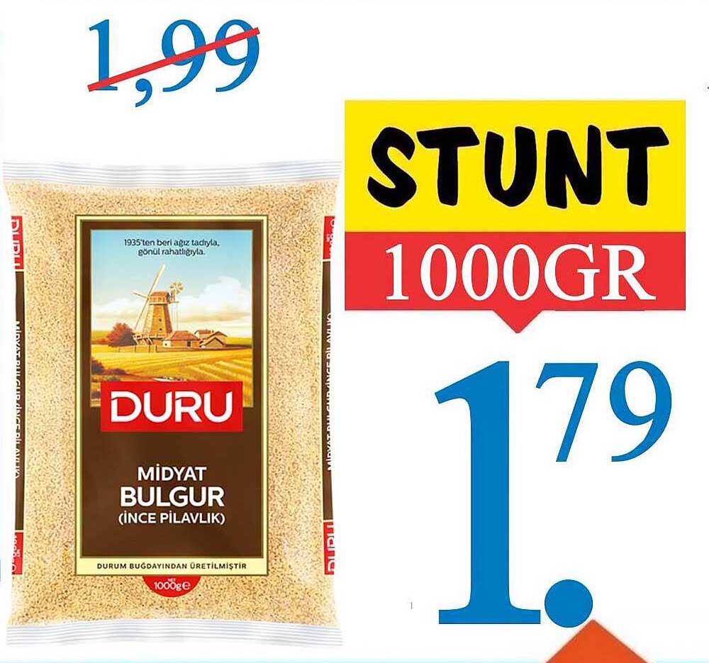 DURU MİDYAT BULGUR (İNCE PİLAVLIK) STUNT 1000GR