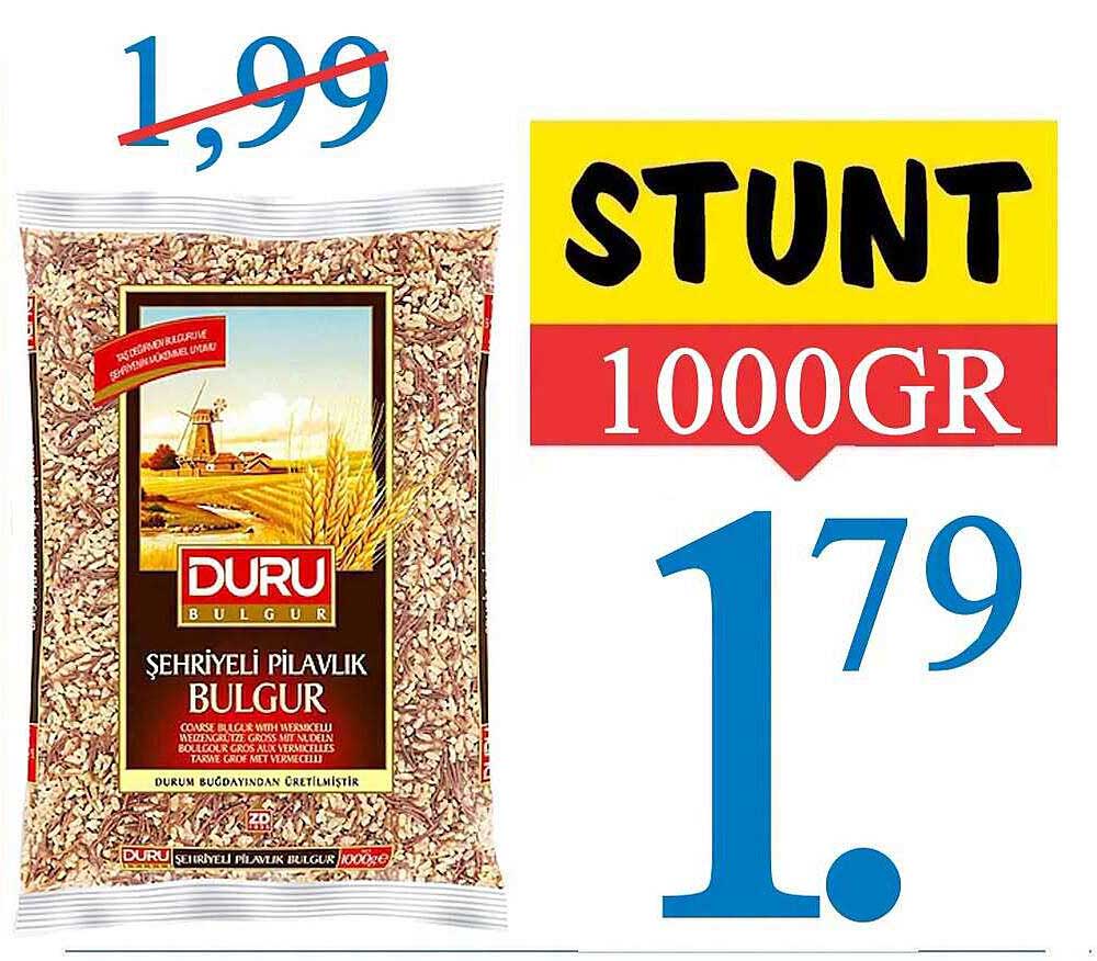 DURU ŞEHRİYELİ PİLAVLIK BULGUR 1000GR