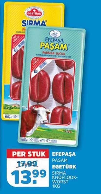 EFEPASA PASAM EGETÜRK SIRMA KNOFLOOK-WORST 1KG