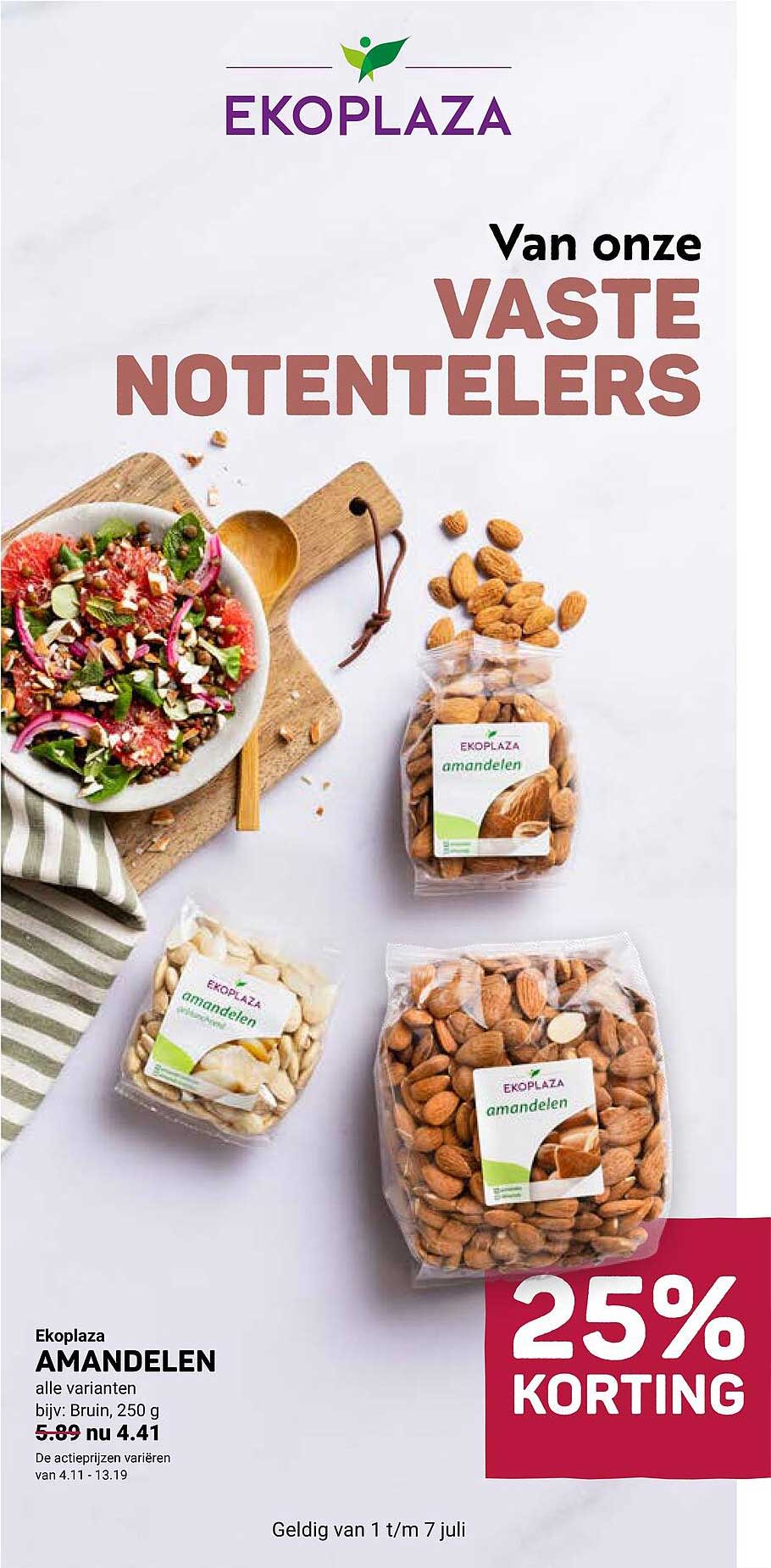 Ekoplaza Amandelen alle varianten 25% KORTING