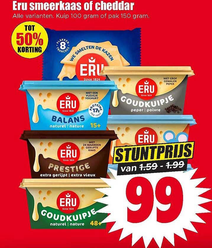 Eru smeerkaas of cheddar