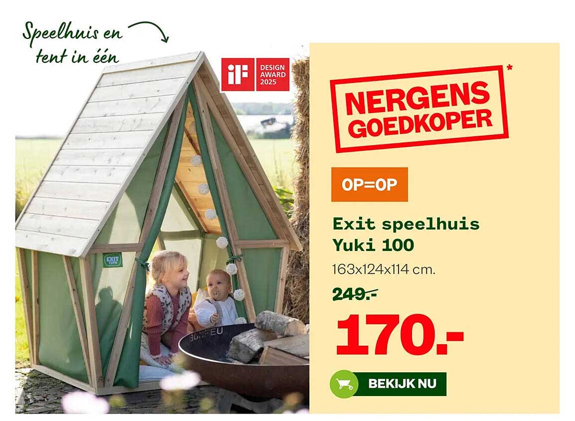 Exit speelhuis Yuki 100 OP=OP