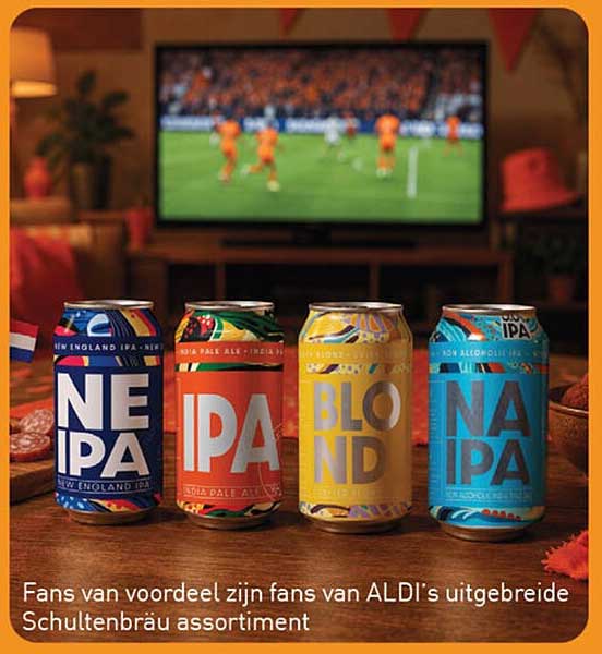 Fans van voordeel zijn fans van ALDI's uitgebreide Schultenbräu assortiment