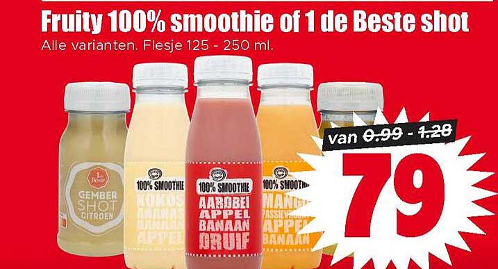 Fruity 100% smoothie of 1 de Beste shot