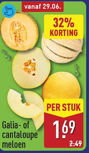 Galia- of cantaloupe meloen 32% korting
