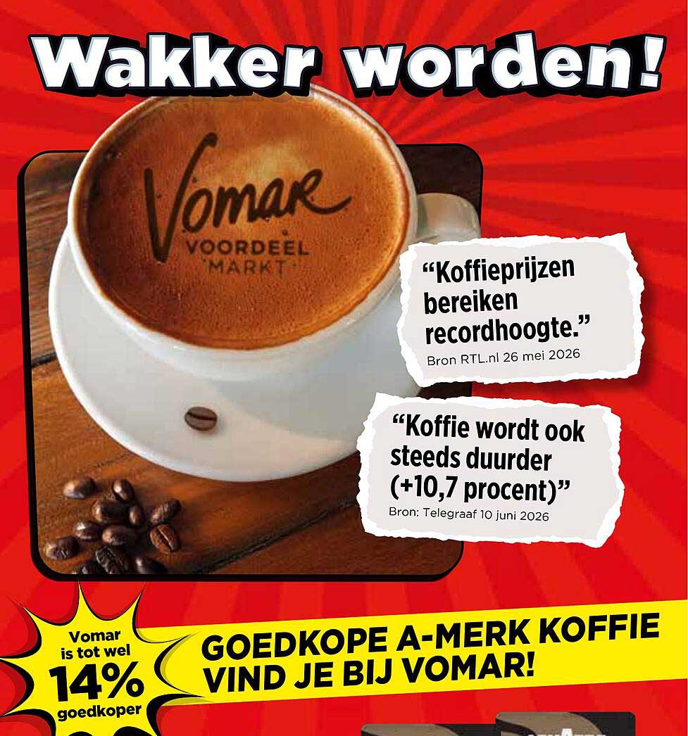 GOEDKOPE A-MERK KOFFIE VIND JE BIJ VOMAR!