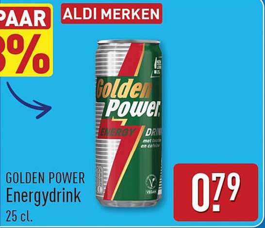 Golden Power Energydrink 25 cl.