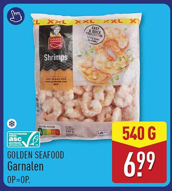 GOLDEN SEAFOOD Garnalen OP-OP.