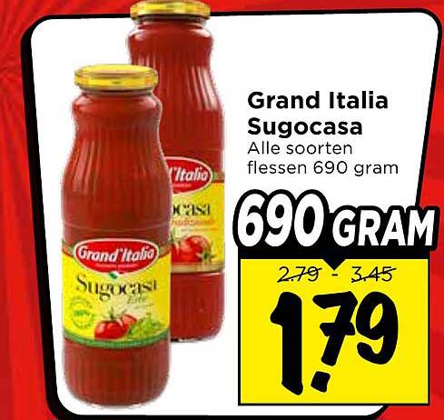 Grand Italia Sugocasa Alle soorten flessen 690 gram 690 GRAM