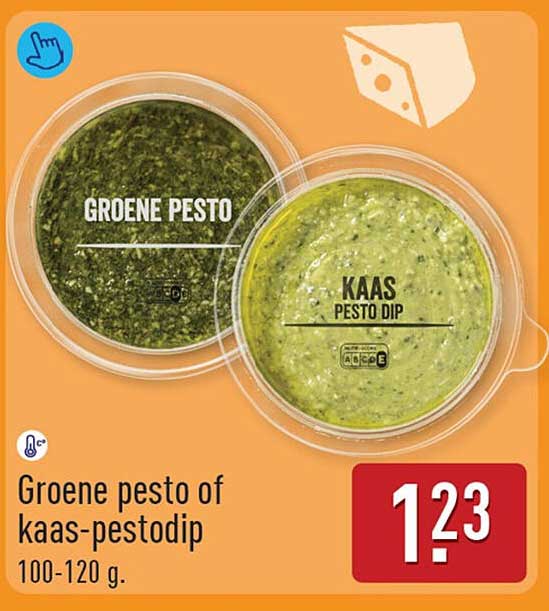 Groene pesto of kaas-pestodip 100-120 g