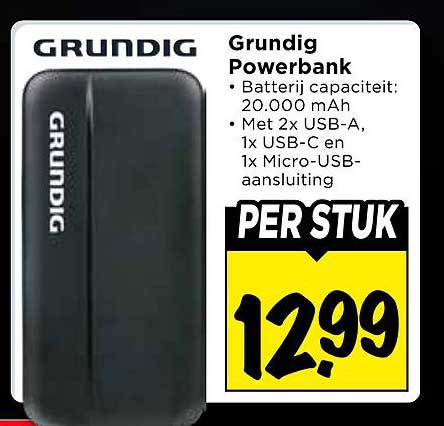Grundig Powerbank PER STUK