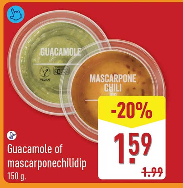 Guacamole of mascarponechilidip 150 g -20%