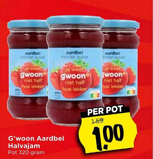 G'woon Aardbei Halvajam