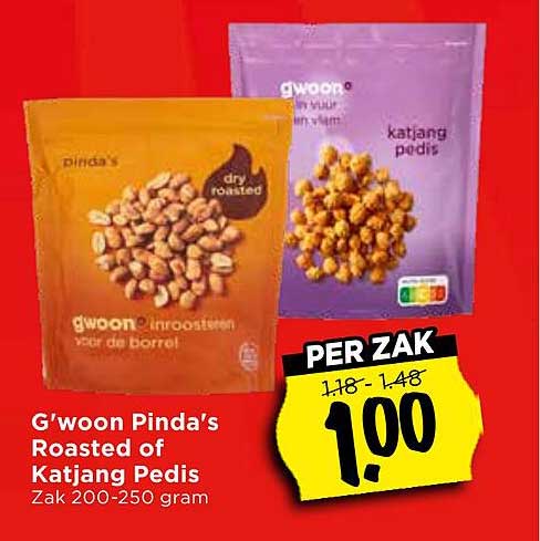 G'woon Pinda's Roasted of Katjang Pedis Zak 200-250 gram