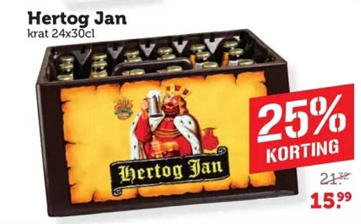 Hertog Jan krat 24x30cl 25% KORTING