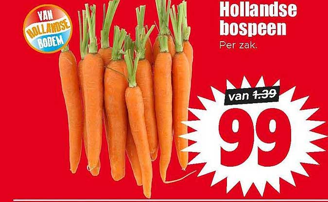 Hollandse bospeen Per zak.