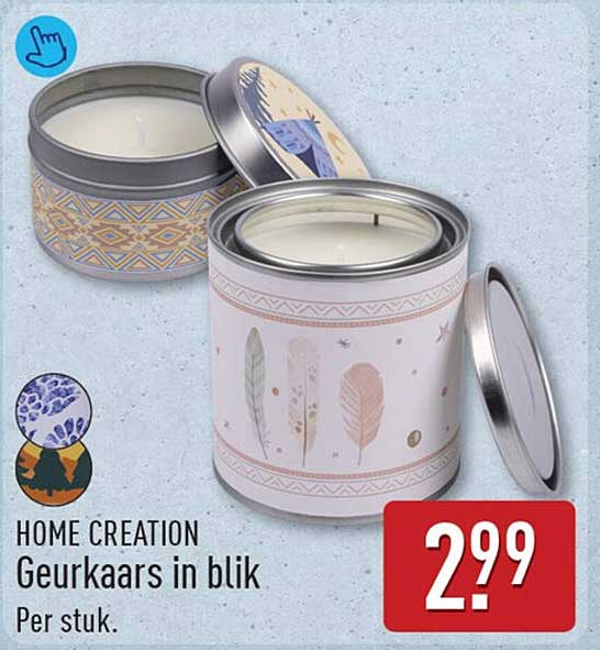 HOME CREATION Geurkaars in blik