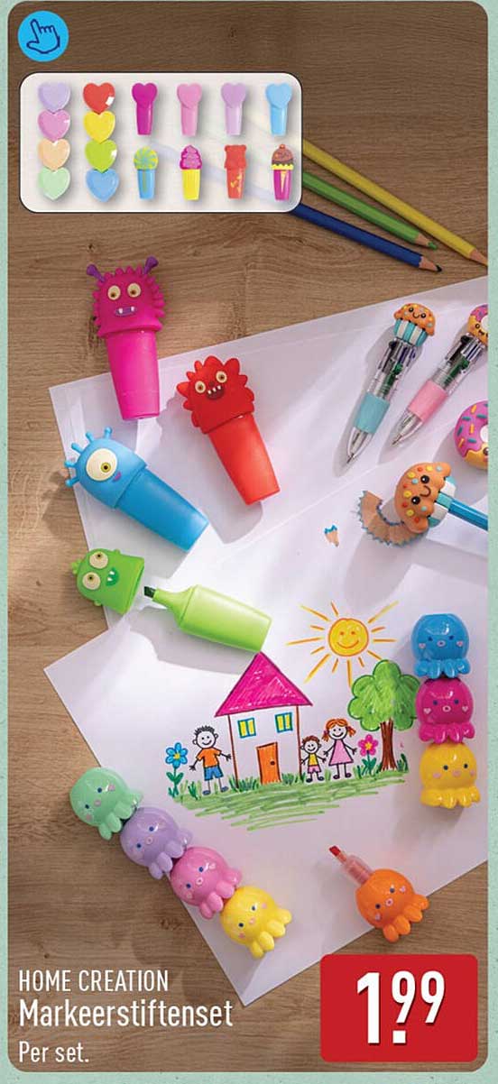 HOME CREATION Markeerstiftenset Per set.