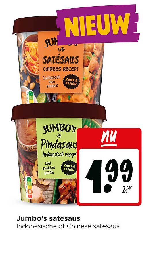 Jumbo’s satesaus Indonesische of Chinese satesaus