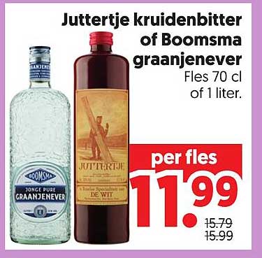 Juttertje kruidenbitter of Boomsma graanjenever