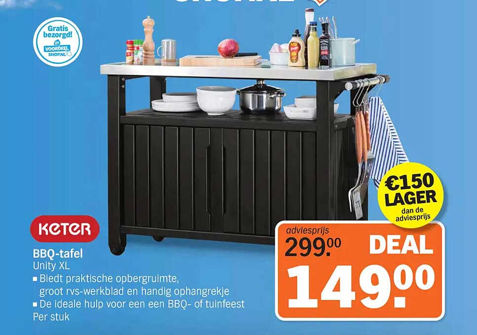 Keter BBQ-tafel Unity XL