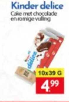 Kinder delice Cake met chocolade en romige vulling