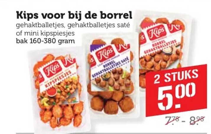 Kips voor bij de borrel gehaktballetjes, gehaktballetjes saté of mini kipspiesjes bak 160-380 gram