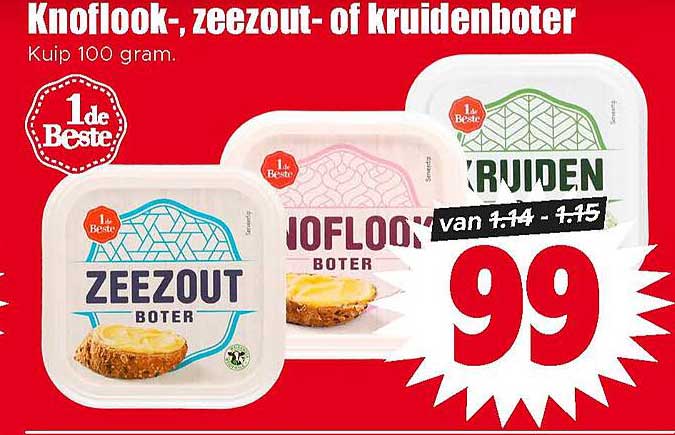 Knoflook-, zeezout- of kruidenboter