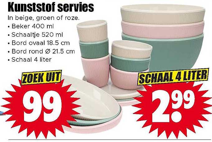 Kunststof servies