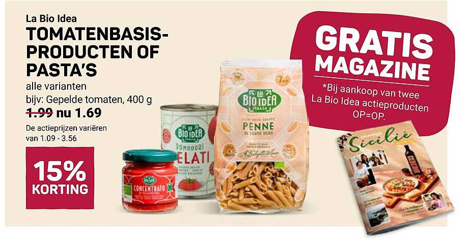 La Bio Idea TOMATENBASIS-PRODUCTEN OF PASTA'S