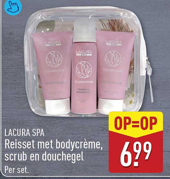 LACURA SPA Reisset met bodycrème, scrub en douchegel