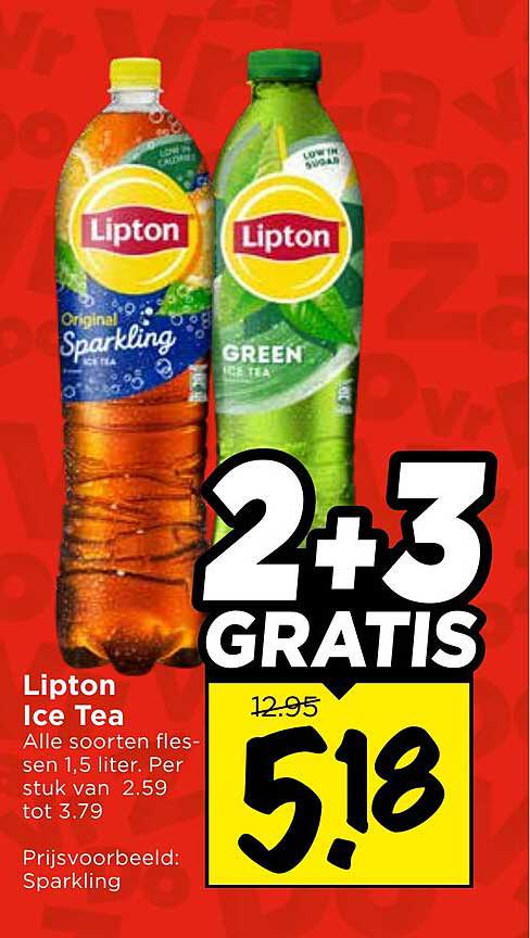 Lipton Ice Tea Alle soorten flessen 1,5 liter Per stuk van 2.59 tot 3.79 2+3 GRATIS
