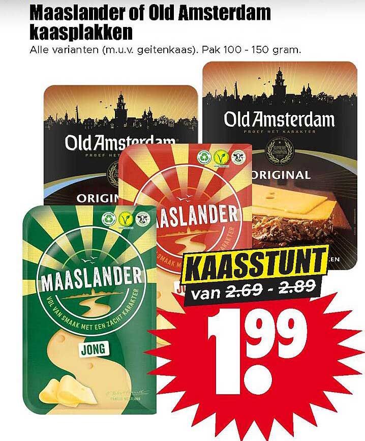 Maaslander of Old Amsterdam kaasplakken