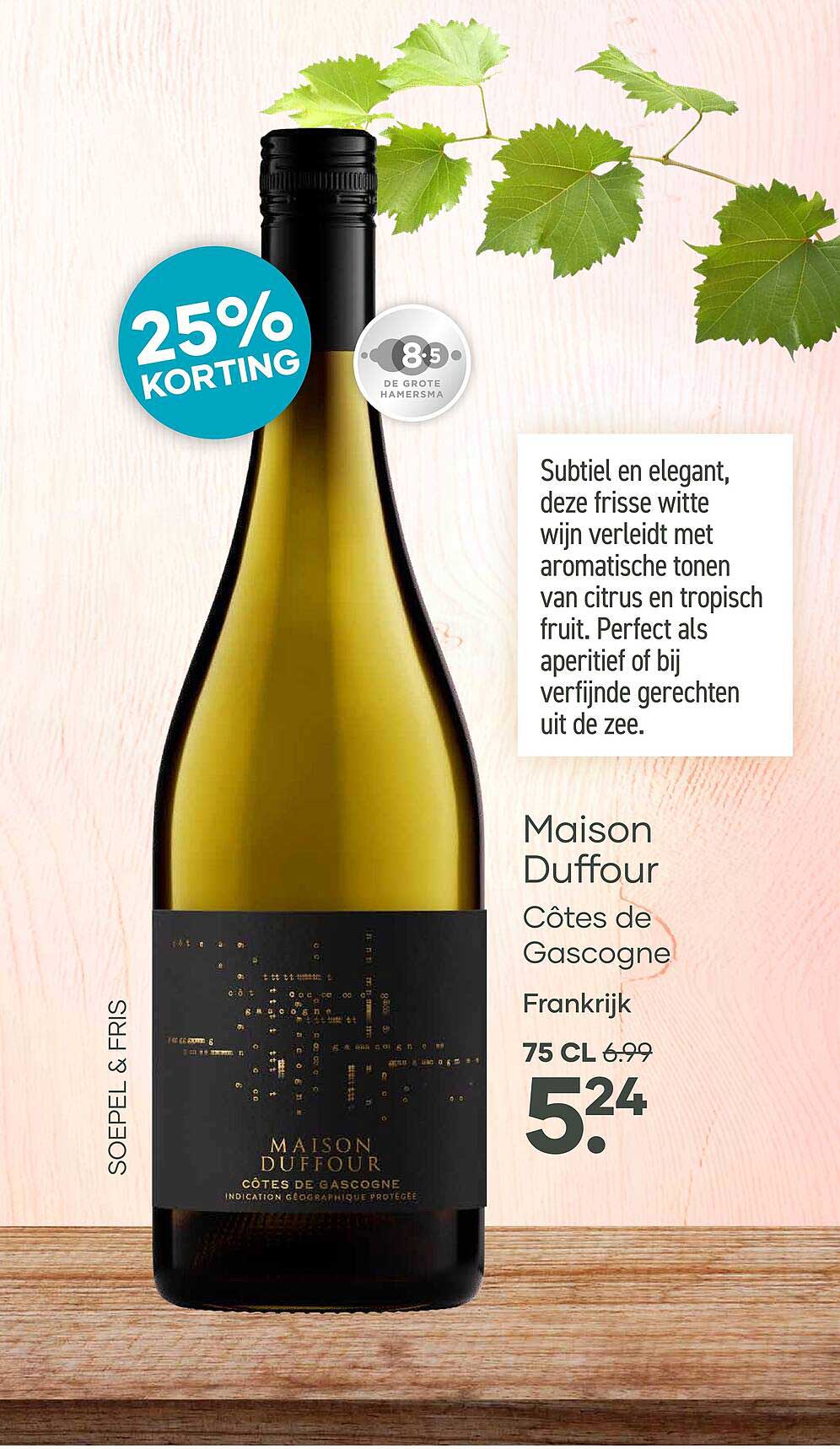 Maison Duffour Côtes de Gascogne Frankrijk 75 CL 25% KORTING