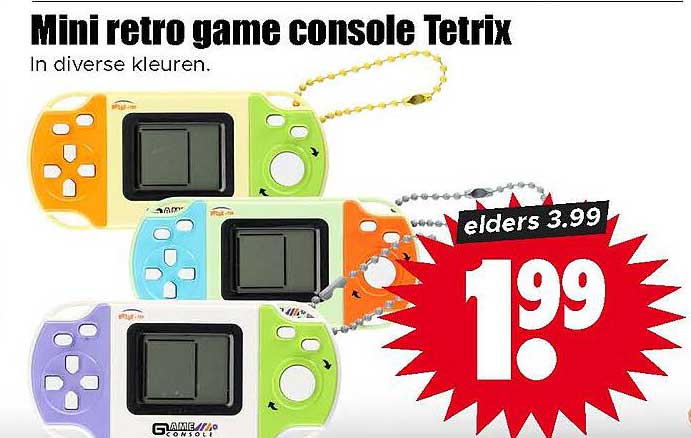 Mini retro game console Tetrix