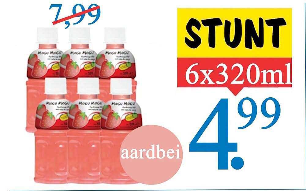 Mogu Mogu aardbei STUNT 6x320ml