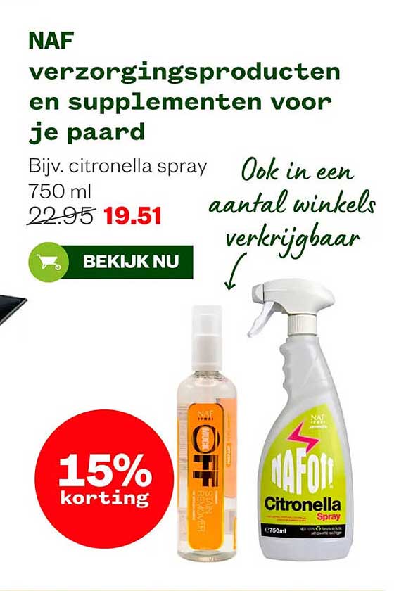 NAF verzorgingsproducten en supplementen voor je paard