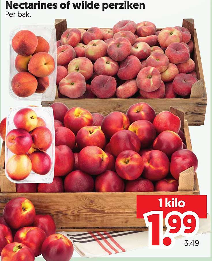 Nectarines of wilde perziken