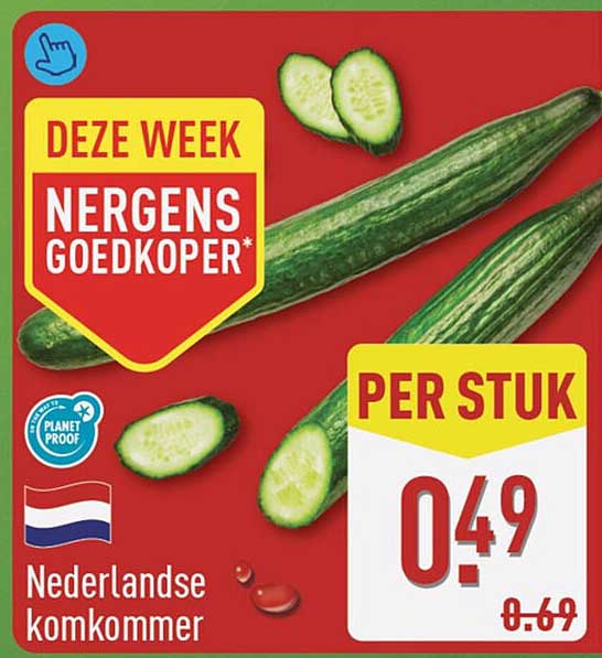 Nederlandse komkommer PER STUK