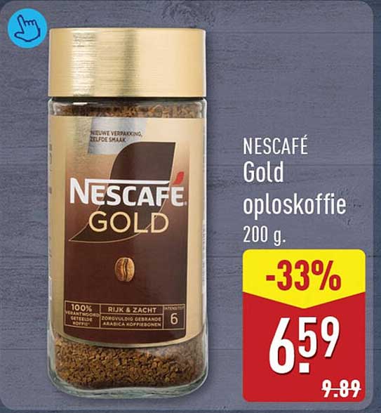 NESCAFÉ Gold oploskoffie 200 g -33%