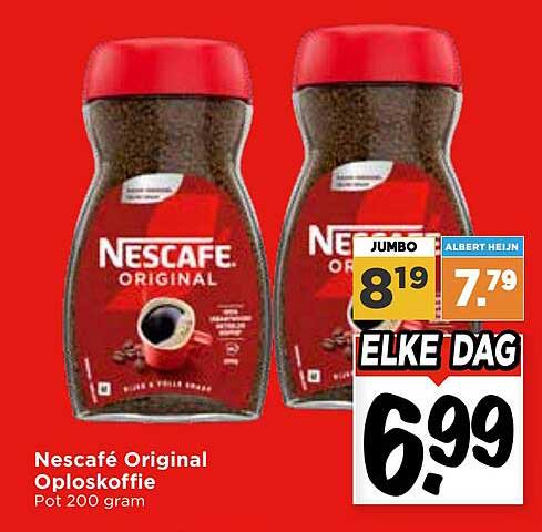 Nescafé Original Oploskoffie Pot 200 gram
