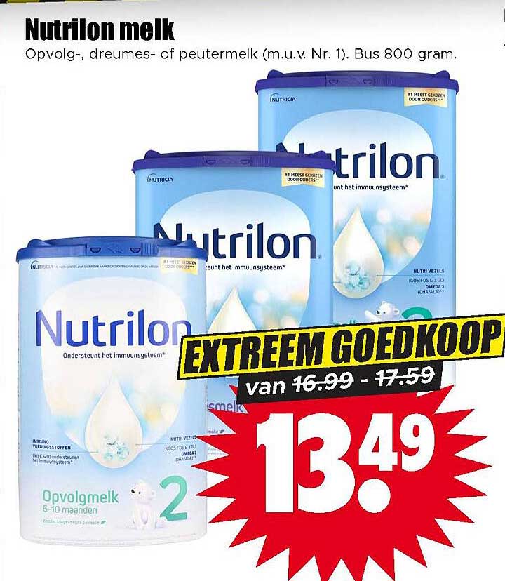 Nutrilon melk Extreem goedkoop