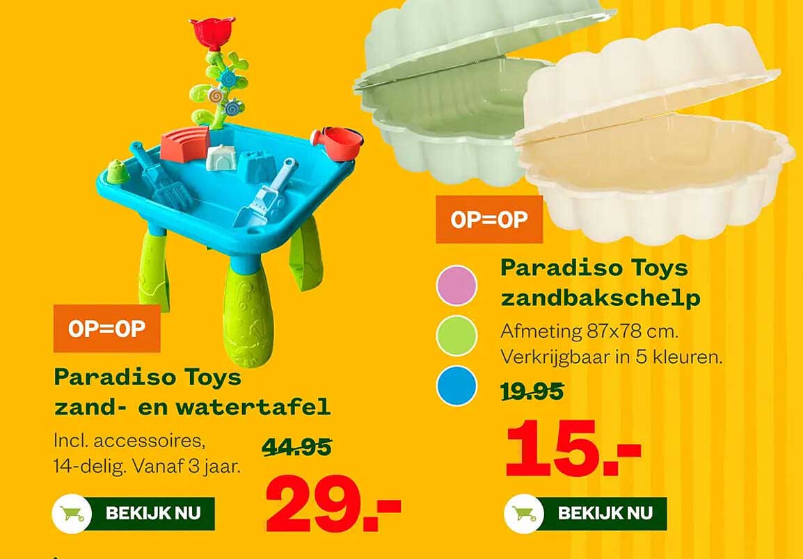 Paradiso Toys zand- en watertafel