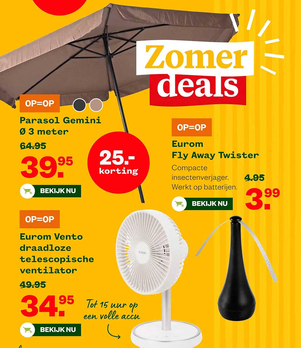 Parasol Gemini Ø 3 meter