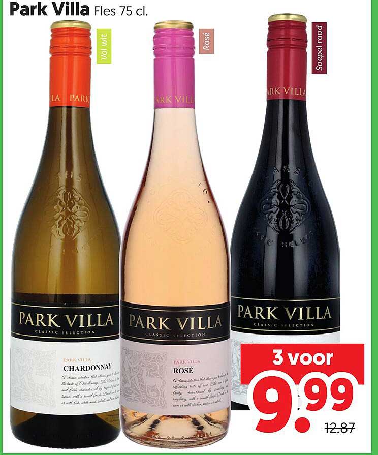 Park Villa Fles 75 cl. 3 voor