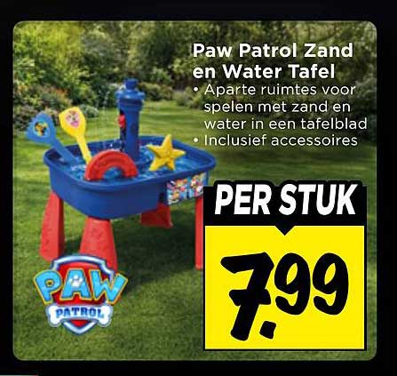 Paw Patrol Zand en Water Tafel