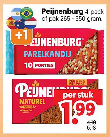 Peijnenburg 4-pack of pak 265 - 550 gram. +1
